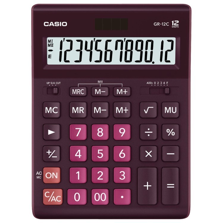 Калькулятор настольный Casio GR-12C-WR-W-EP 12 разрядов 250444 (1) (64951)