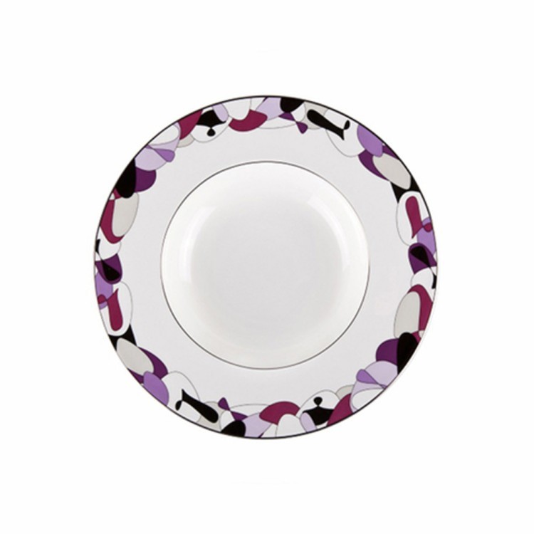 Тарелка A2118157, 23 см, костяной фарфор, white, purple, MIKASA