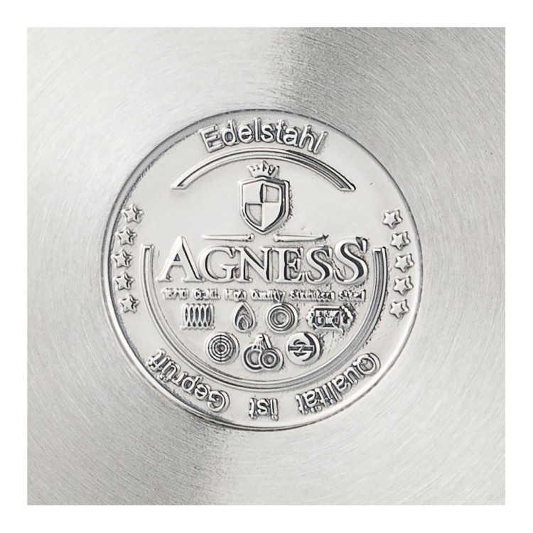 Кастрюля agness гармония 24х14 см, 6,3 л высококачественная нерж сталь 18/10 индукционное дно Agness (936-318) Кастрюля agness гармония 24х14 см, 6,3 л высококачественная нерж сталь 18/10 индукционное дно Agness (936-318)