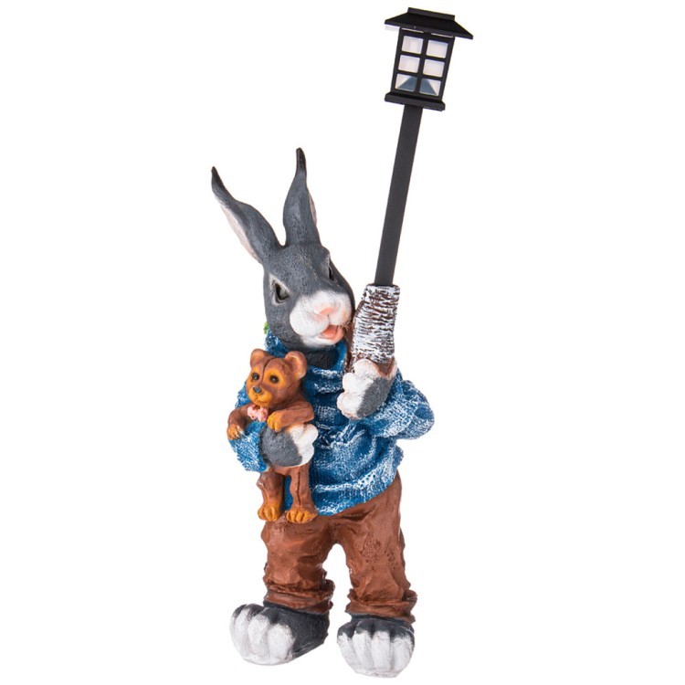 Фигурка "заяц с  фонарем и игрушкой" высота 68 см Lefard (169-499)