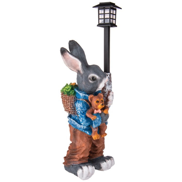 Фигурка "заяц с  фонарем и игрушкой" высота 68 см Lefard (169-499)