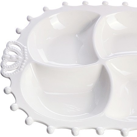 Менажница 4 отдел.,"Корона", фарфор LR (х12) " (60014)