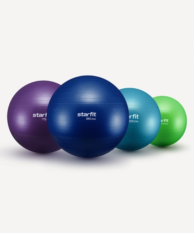 БЕЗ УПАКОВКИ Фитбол STARFIT GB-109 антивзрыв, 1200 гр, с ручным насосом, фиолетовый, 75 см (2126473) БЕЗ УПАКОВКИ Фитбол STARFIT GB-109 антивзрыв, 1200 гр, с ручным насосом, фиолетовый, 75 см (2126473)