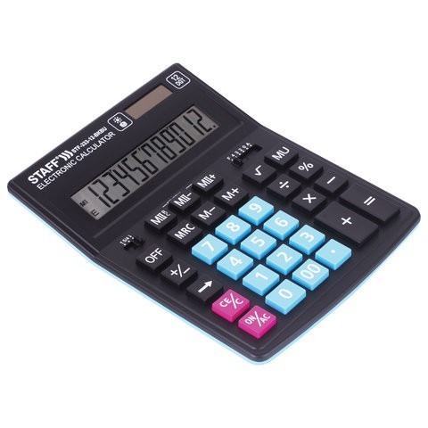 Калькулятор настольный Staff Plus STF-333-BKBU 12 разрядов 250461 (1) (86053)