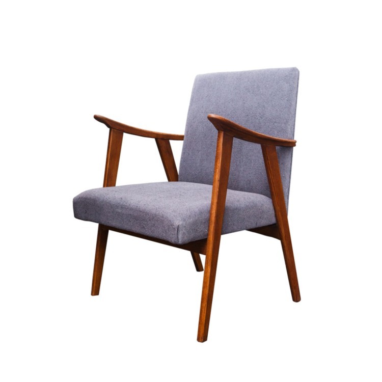 Кресло Тайлер SE-20012-1-OAK/FB-193, дерево, текстиль, blue, ROOMERS FURNITURE Кресло Тайлер SE-20012-1-OAK/FB-193, дерево, текстиль, blue, ROOMERS FURNITURE
