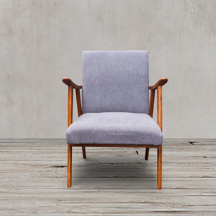 Кресло Тайлер SE-20012-1-OAK/FB-193, дерево, текстиль, blue, ROOMERS FURNITURE Кресло Тайлер SE-20012-1-OAK/FB-193, дерево, текстиль, blue, ROOMERS FURNITURE