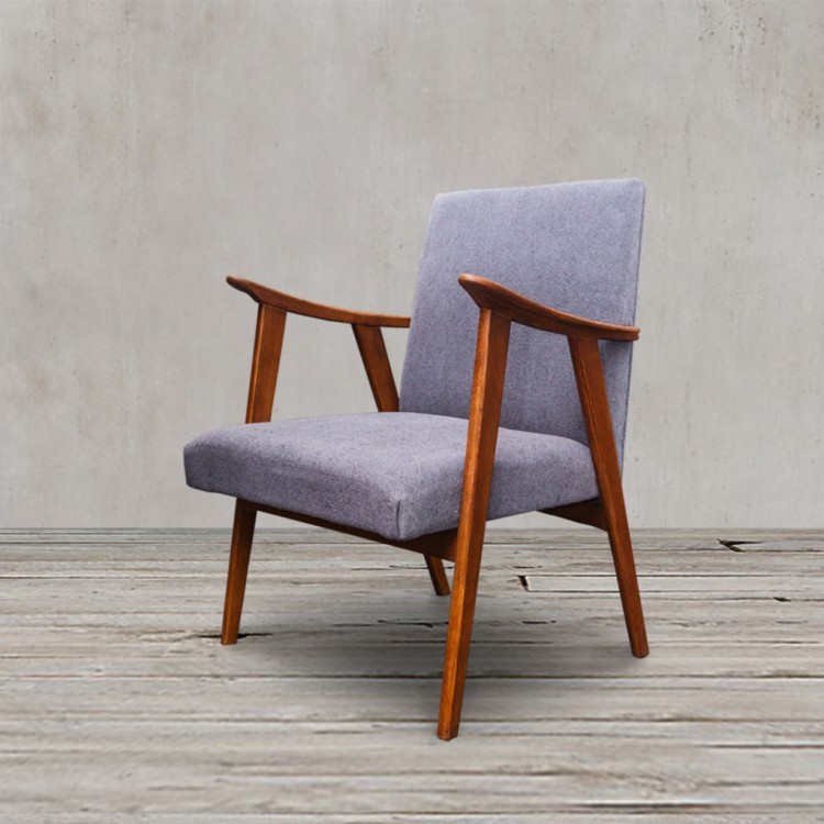 Кресло Тайлер SE-20012-1-OAK/FB-193, дерево, текстиль, blue, ROOMERS FURNITURE Кресло Тайлер SE-20012-1-OAK/FB-193, дерево, текстиль, blue, ROOMERS FURNITURE