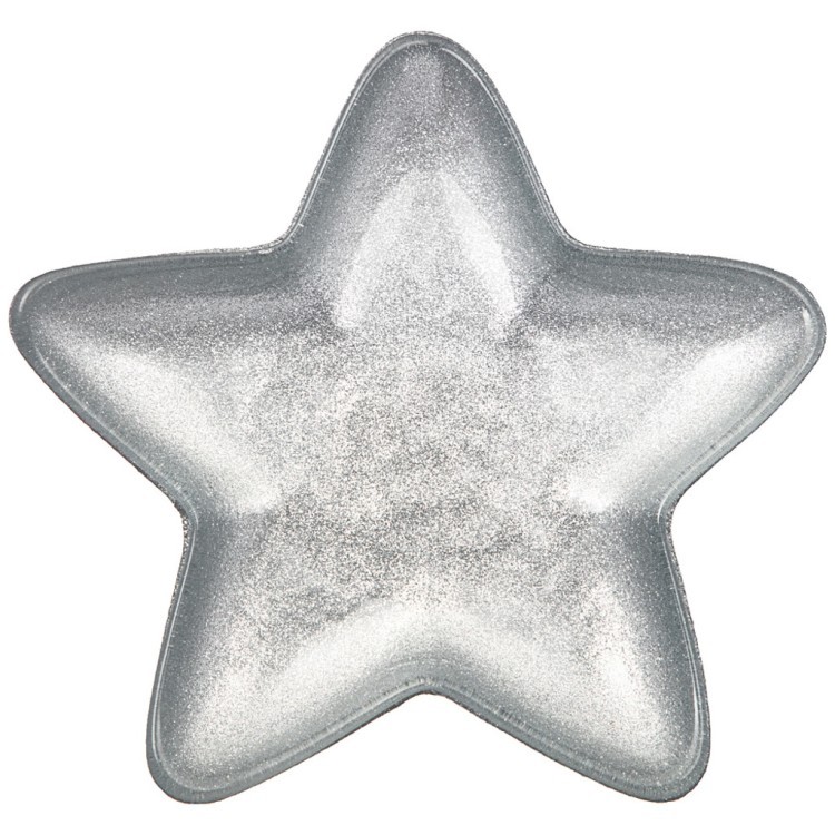 Блюдо "star" silver shiny 17х17 см без упаковки (мал 20шт) АКСАМ (339-084)