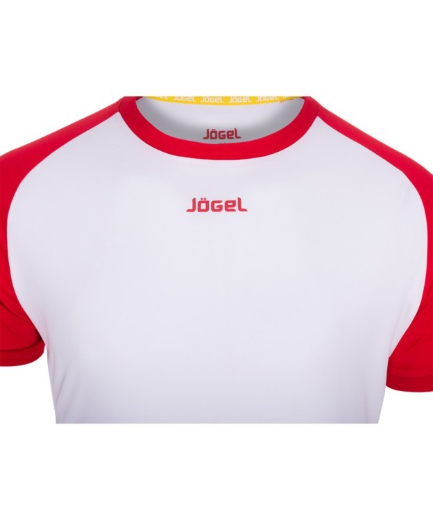 Футболка футбольная JFT-1011-012, белый/красный (430556)