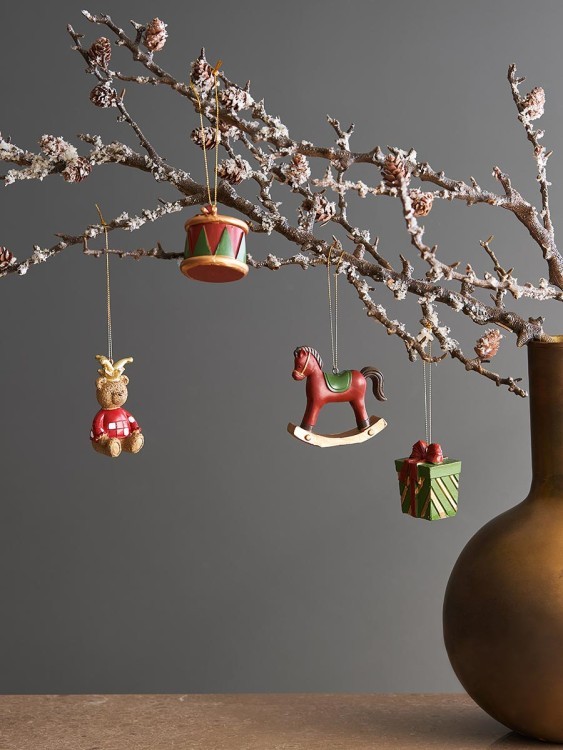 Набор ёлочных украшений classic christmas charm из коллекции new year essential, 4 шт. (79336)