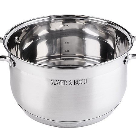 Кастрюля 6,5 л нерж с/кр Mayer&Boch (30950)