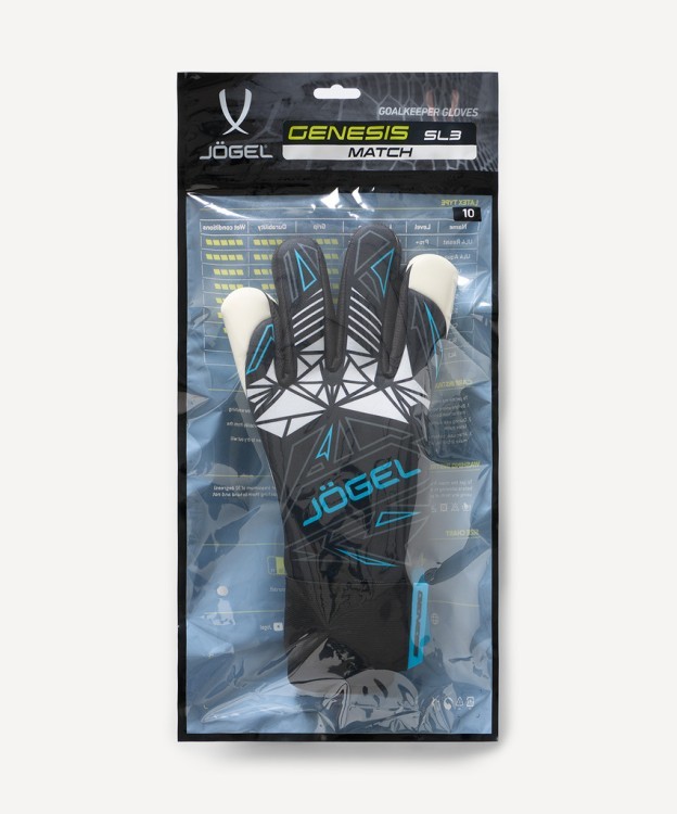 Перчатки вратарские JOGEL Genesis SL3 Negative hybrid, черный (2131304)