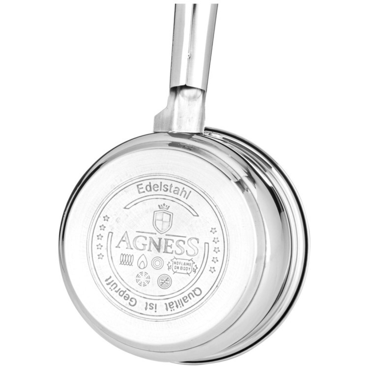 Ковш agness со стекл.крышкой серия classic 1,7 л. 16*9,5 см Agness (937-405)