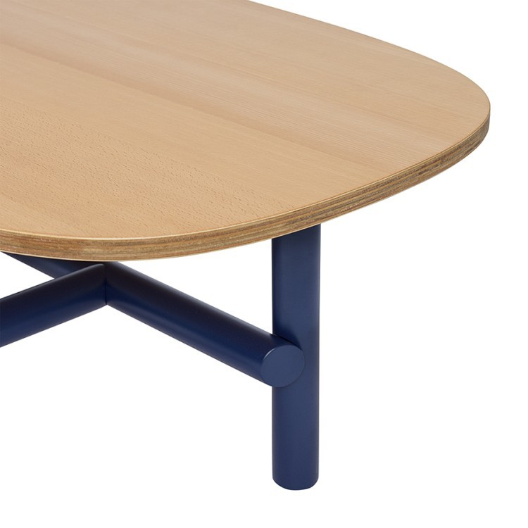 Стол журнальный ottal, 110х59,5х32 см, бук, бежевый/синий (78222)