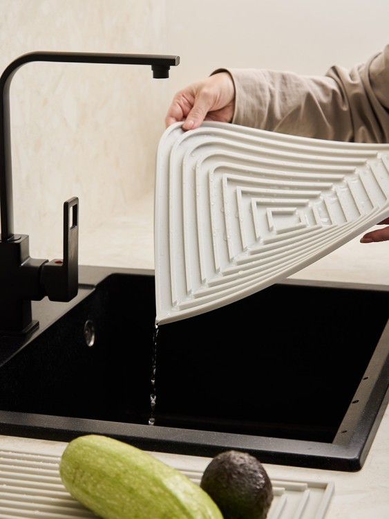 Коврик для сушки посуды dry flex, 34,6х44,6 см, серый (80058)