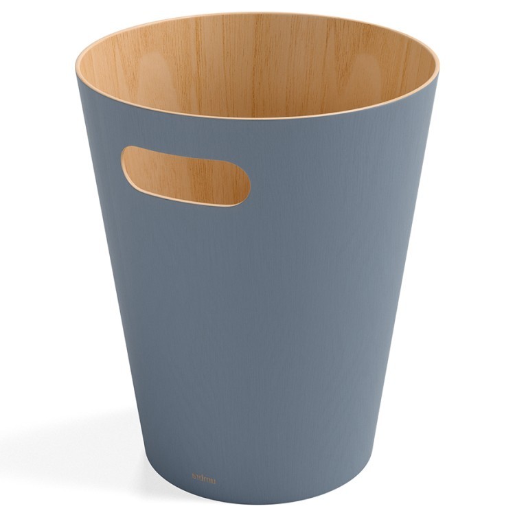 Корзина для мусора woodrow, 7,5 л, серо-голубая (78708)