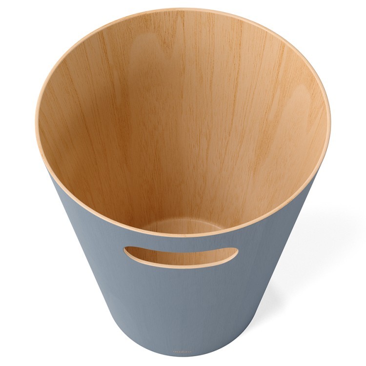 Корзина для мусора woodrow, 7,5 л, серо-голубая (78708)