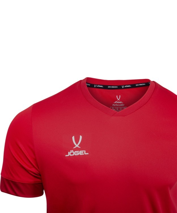 Футболка игровая JÖGEL DIVISION PerFormDRY Union Jersey, красный/ темно-красный/белый (1751365)