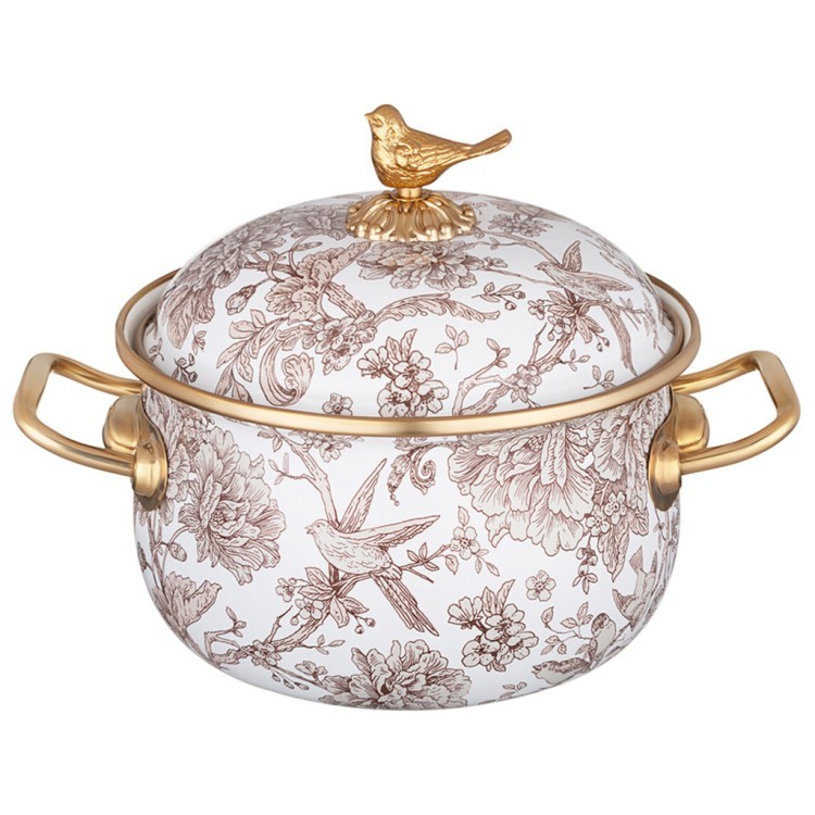 Кастрюля эмалированная lefard с крышкой, серия royal garden 2,1л, диа.16см подходит для индукцион.пл Lefard (950-717)