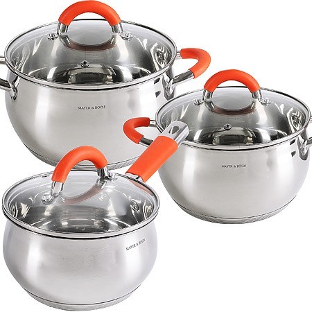 Набор посуды 6пр 2+3,7+6,7 л Mayer&Boch (30994)