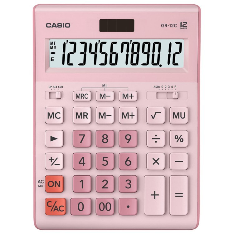 Калькулятор настольный Casio GR-12C-PK-W-EP 12 разрядов 250446 (64953)