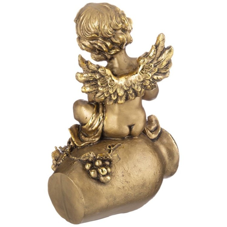 Фигурка декоративная "ангел на амфоре" высота 31 см цвет: бронза с позолотой ИП Шихмурадов (169-363)