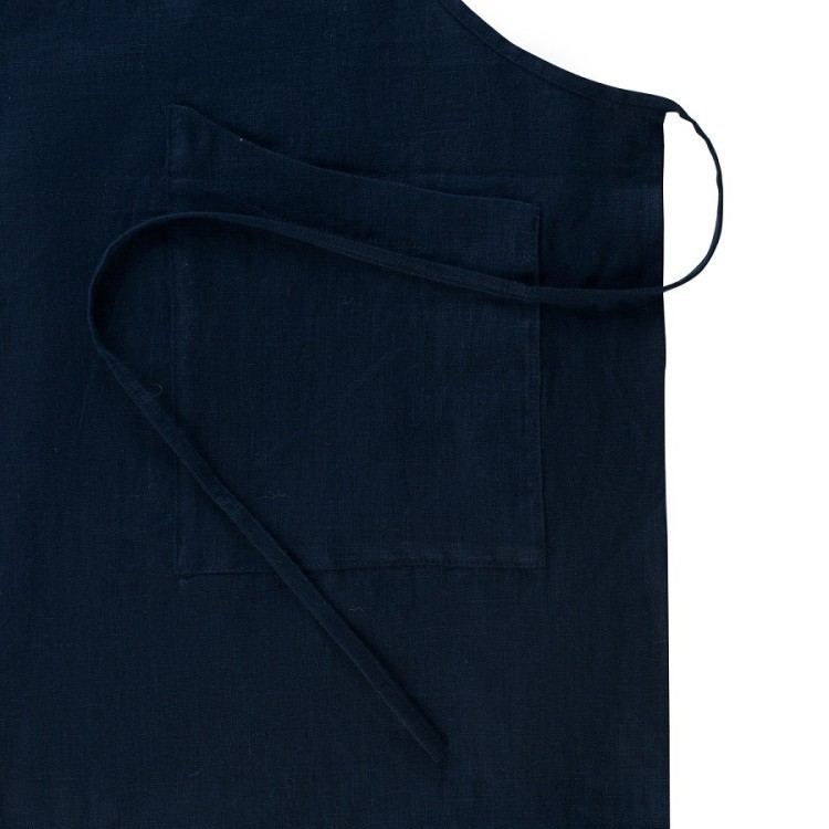 Фартук из умягченного льна темно-синего цвета essential, 70х82 см (63520)