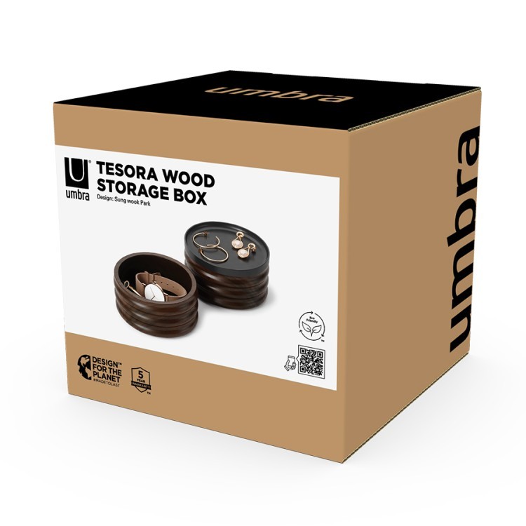 Шкатулка для украшений tesora, черный орех (79977)