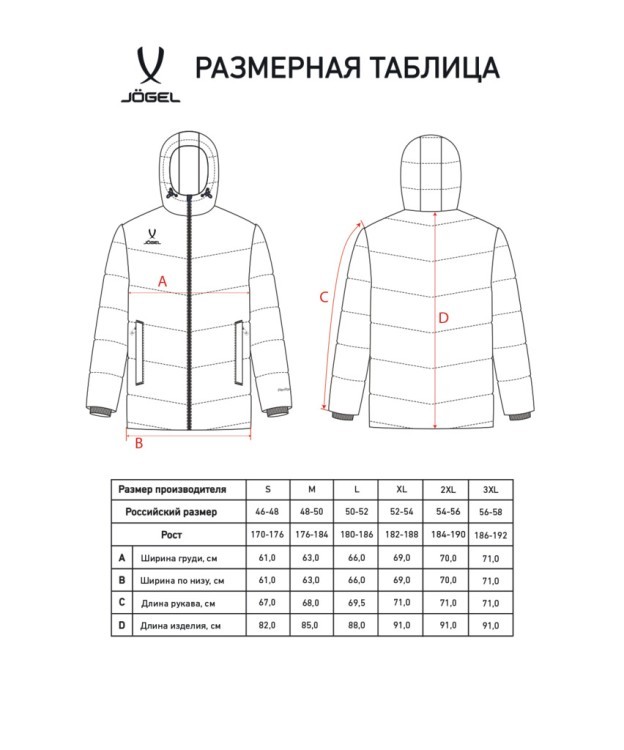 Куртка утепленная JOGEL ESSENTIAL PerFormPROOF Padded Jacket, темно-синий (2117061)