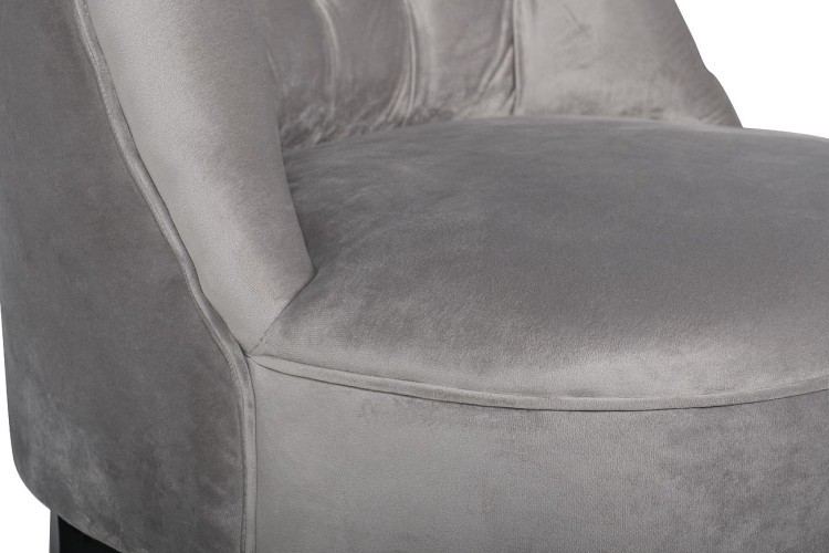 Кресло низкое велюр серый 46*61*70см (TT-00001934)