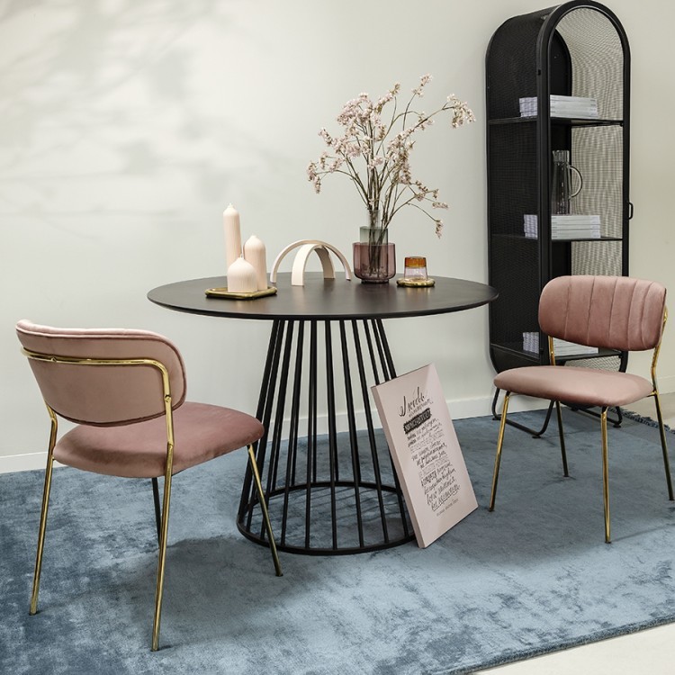 Стул eirill, велюр, розовый (75782)