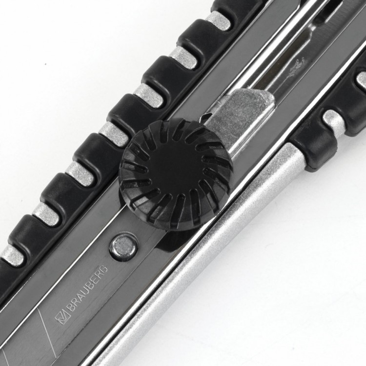 Нож канцелярский 18 мм Brauberg Metallic 237159 (3) (76431)