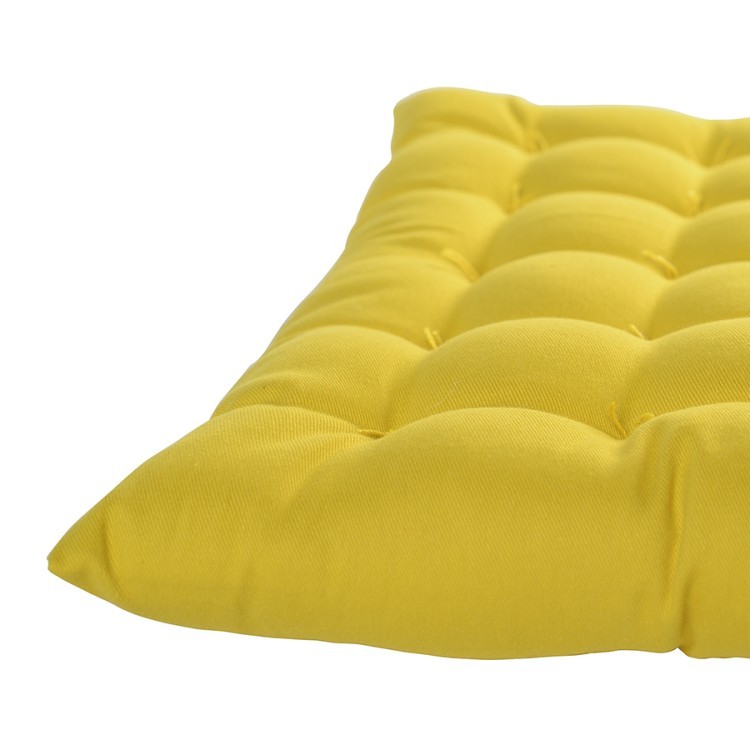 Подушка на стул горчичного цвета из коллекции wild, 40х40 см (65669)
