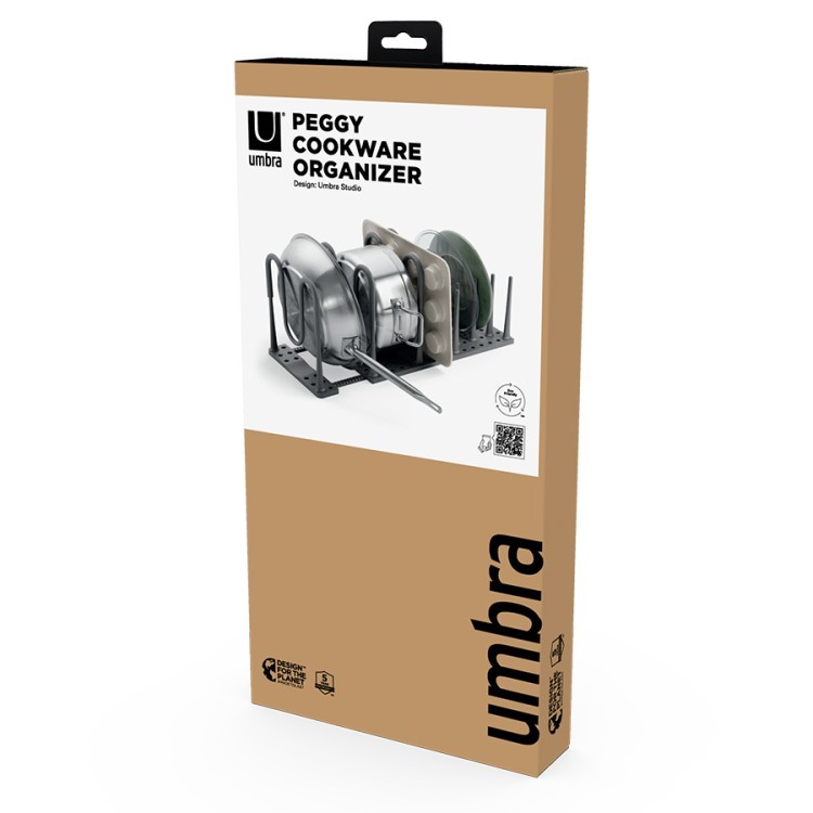 Органайзер для посуды и столовых приборов peggy, 20х55 см, серый (80143)