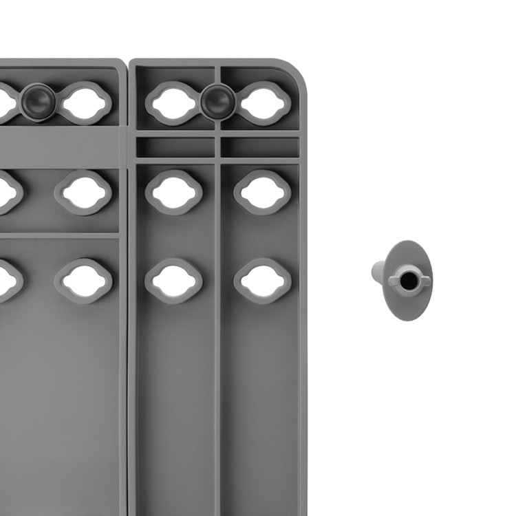 Органайзер для посуды и столовых приборов peggy, 20х55 см, серый (80143)