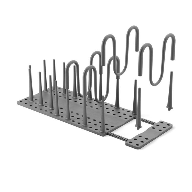 Органайзер для посуды и столовых приборов peggy, 20х55 см, серый (80143)