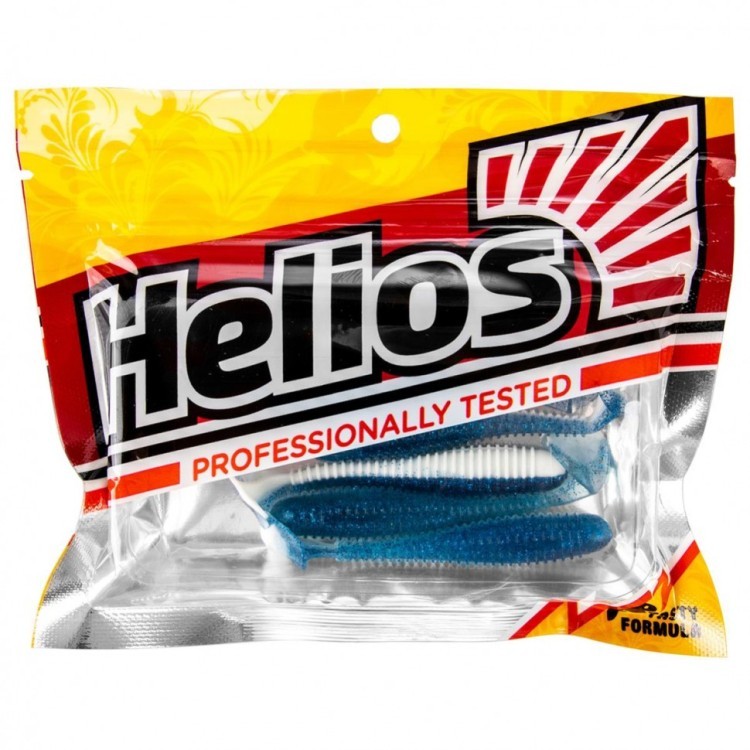 Виброхвост Helios Catcher 2,75"/7 см, цвет Blue Sparkles & White 7 шт HS-1-026 (77487)