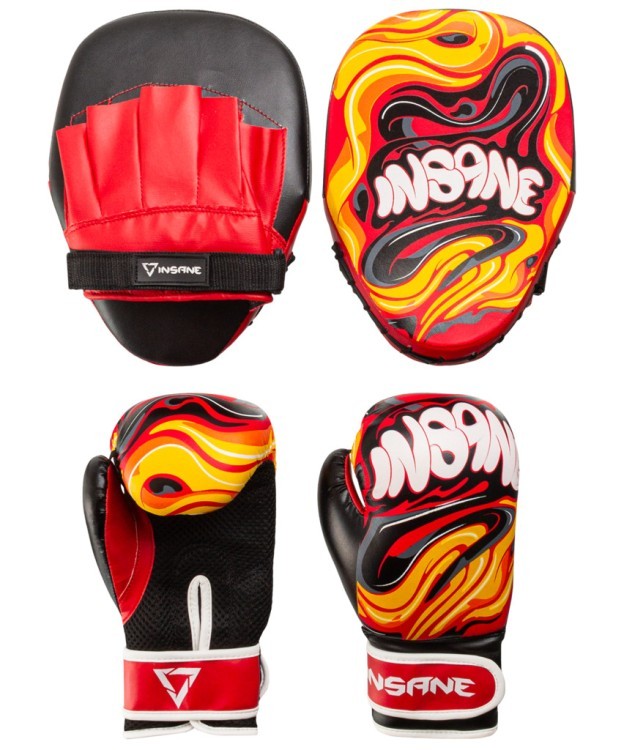 Набор для бокса INSANE TIGER, красный/черный, 23x17 см, 4 oz (2109161)