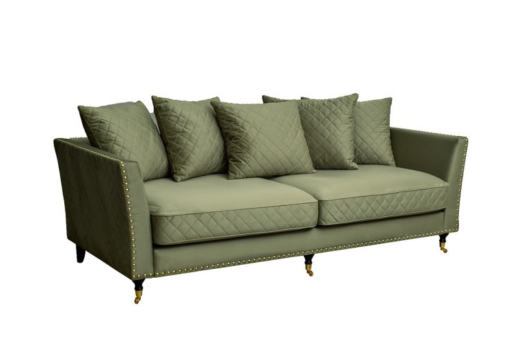 Диван Сорренто(Sorrento)/BD 220 трехмест., велюр оливковый Colt1002-OLIV 220*101*88см (TT-00017251)