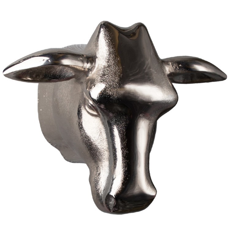 Голова быка 4094-N, металл, chrom, ROOMERS FURNITURE