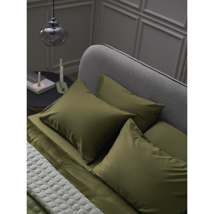 Набор наволочек из премиального сатина оливкового цвета из коллекции essential, 50х70 см (77137)