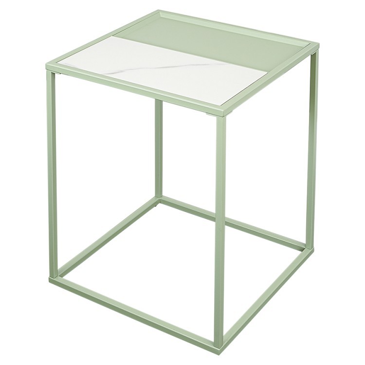 Столик кофейный mayen, 45х45 см, белый/зеленый (76066)