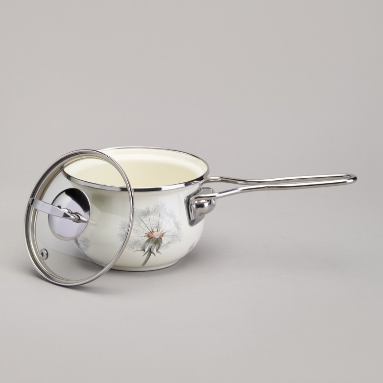 Ковш эмалированный серия "dandelion" 0,9л, диа 14 см Agness (943-059) Ковш эмалированный серия "dandelion" 0,9л, диа 14 см Agness (943-059)