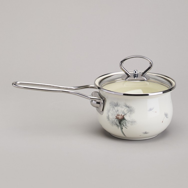 Ковш эмалированный серия "dandelion" 0,9л, диа 14 см Agness (943-059) Ковш эмалированный серия "dandelion" 0,9л, диа 14 см Agness (943-059)