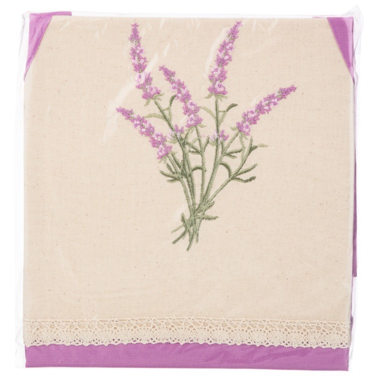 Фартук "lavender",100% х/б, лиловый\бежевый, SANTALINO (850-605-32)