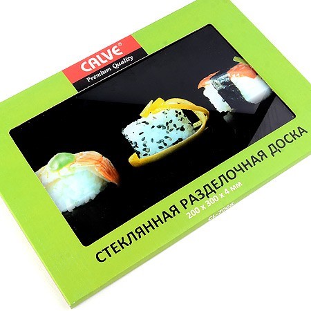 Доска разделочная 20*30 см, стеклянная, суши 3 (CL-7068C)
