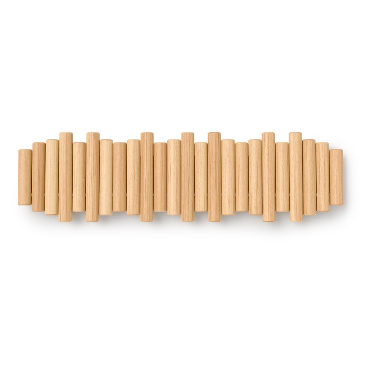 Вешалка настенная picket, 61 см, 8 крючков, натуральное дерево (80141)