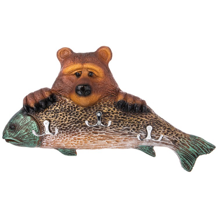 Ключница "медведь с рыбой" 41*22 см ИП Шихмурадов (169-238)