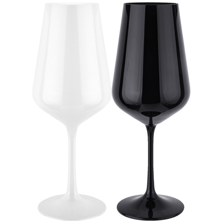 Набор бокалов из 2 штук "black&white" 450 мл высота=24 см Bohemia glass (674-747)