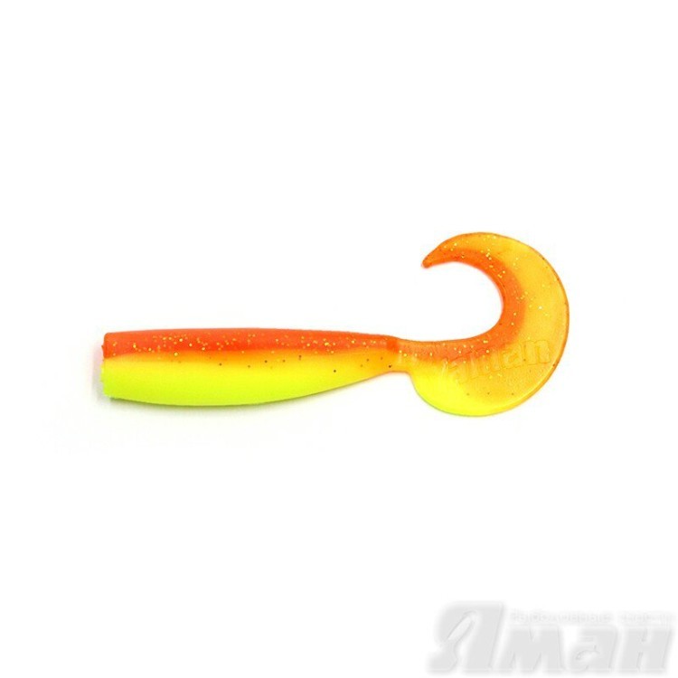 Твистер Yaman Lazy Tail Shad, 9" цвет 25 - Sunshine, 2 шт Y-LTS9-25 (74267)